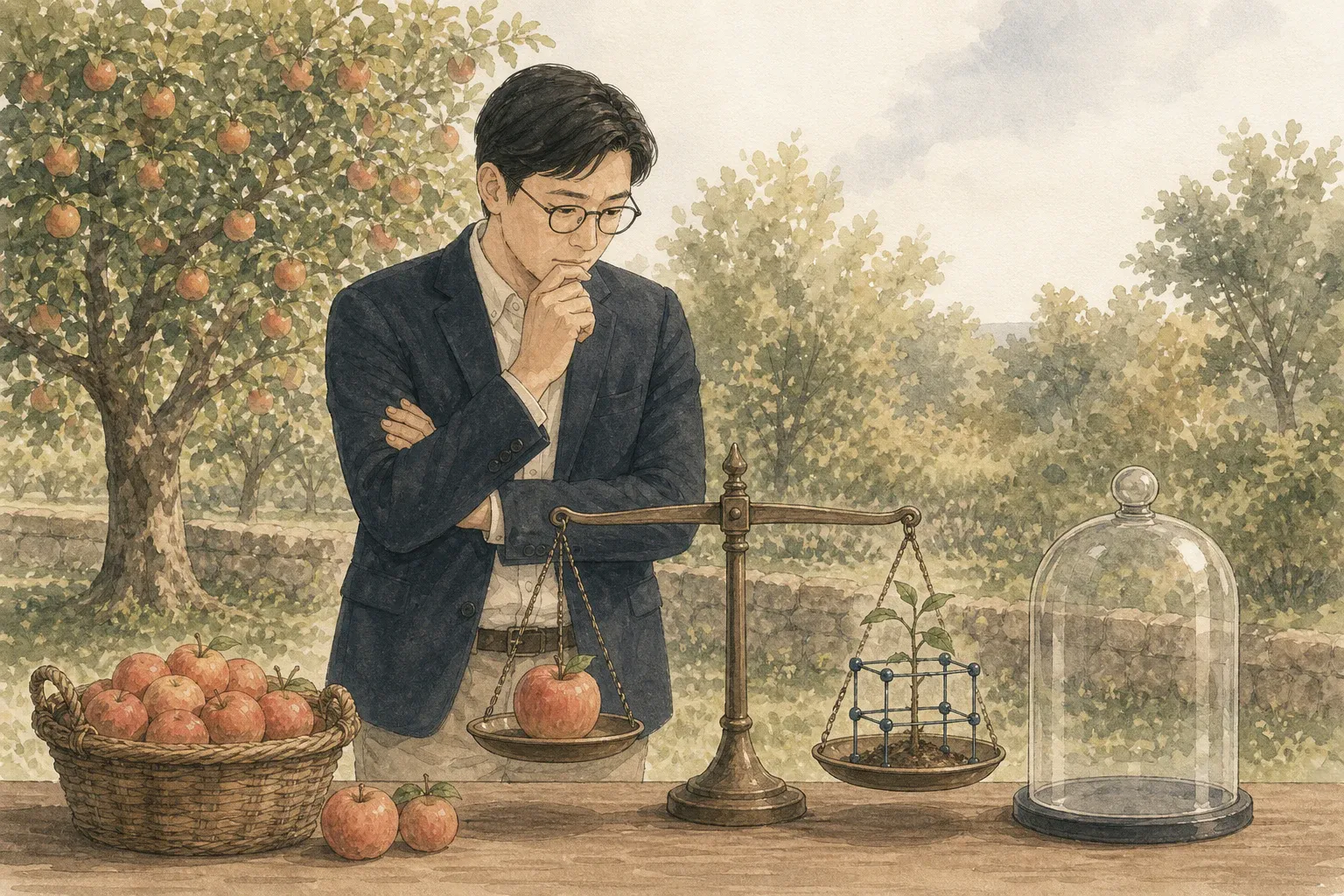 검증된 복리 기업과 새 소프트웨어 기업 사이에서 품질과 가격을 함께 살피는 장면
