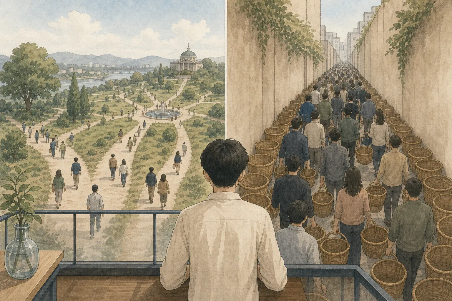 거장들의 겹치는 선택을 신호와 혼잡 위험으로 나눠 보는 두 관점